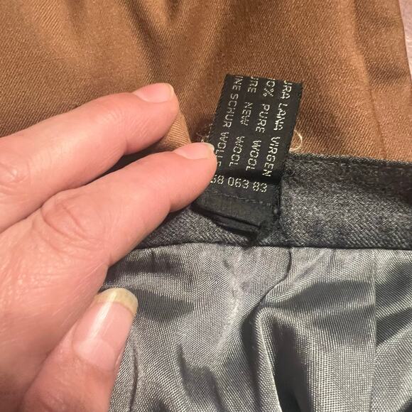 Vtg I. Magnin Women's Grey Wool Knee Length Skirt Sz10 Dark Feminine Elegant - Picture 3 of 11